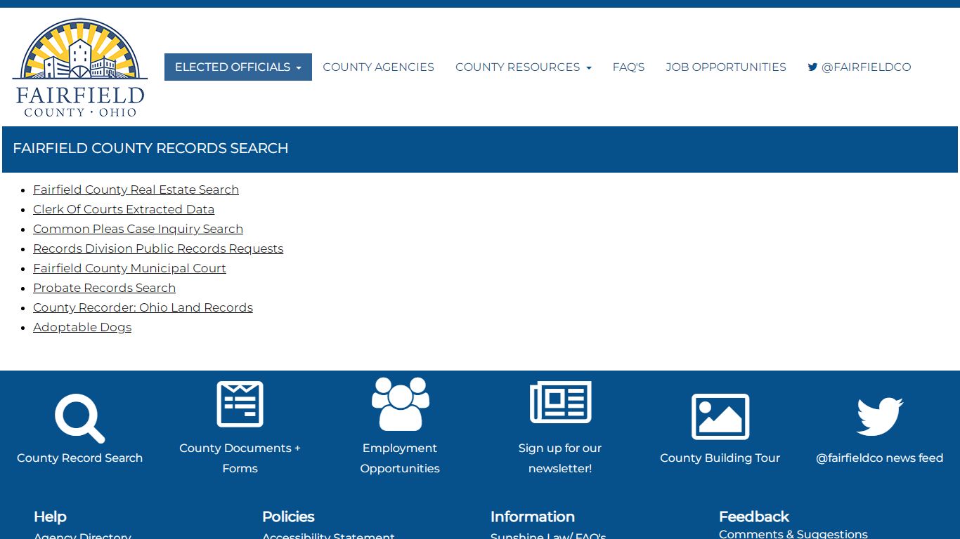 County Records Search - Fairfield County, Ohio Official Website